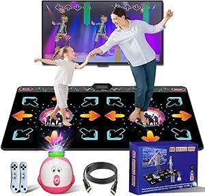 Dance Mat for Kid & Adult, Double Dance Mats for TV, Plug and Play TV Dancing mat for Boy&Girl Electronic Dance Pad Game with Smart Camera, Giftware for Boys & Girls Age 3+