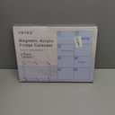 Magnetic Acrylic Calendar for Fridge,2 Pack 11"x15" Clear Fridge Calendar Dry Erase Magnetic Planning Boards Set(Monthly Planner+Blank Memo Board)