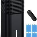 FANCOLE Windowless Portable Air Conditioners with 4Modes & 3Speeds, 15H Timer for Smart Auto-off, 2Gal Tank for 20H Cooling, Evaporative Air Cooler 17 FT Remote, 120° Swing Swamp Cooler No Hose Needed