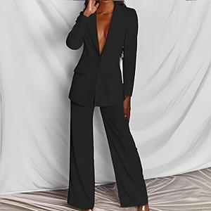 Pants Suits for Women Dressy 2 Piece Casual, M