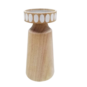8 inches WOODEN CANDLE HOLDER, Set Of 3