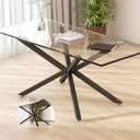 KaKaBB Dining Table Legs 30 Inch - Heavy Duty Metal Table Base for Wood/Glass/Marble Tops, Kitchen Table Legs & Desk Legs, DIY Furniture Legs with Reinforced Thick-Walled Design (Black, 30")