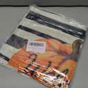 Fall Pumpkin Pillow Cover 18x18 Fall Decor Cushion Cover Autumn Stripe Throw Pillow Cover Thanksgiving Farmhouse Decorative Cushion Cases 18x18 Set of 4 (Dark Tones)