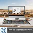 2 x Large Mouse Pad-Excel Cheat Sheet Desk Pad, Extended Desk Mousepad with Excel Shortcuts, Non-Slip Gaming Mouse Pad with Stitched Edges, Non-Fade Mouse Mat for Office Home & Gamers (11.8" x 2")