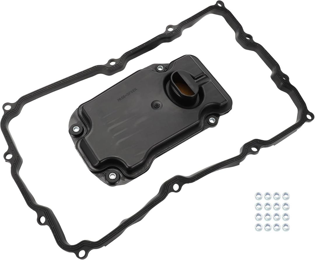 Motoforti Automatic Transmission Filter Kit Transmission Oil Filter Set for Toyota Tundra 2018-2021 Plastic Rubber with Gasket No.3533060070/353300C020 Black