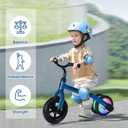 YGJT 3 in 1 Lighting Tricycle for Toddlers Age 2-5 Years Old, Folding Kids Balance Bike with Adjustable Seat and Removable Pedal, Toddler Bike Ride-on Toys for Infant, Gifts for Baby Boys Girls(Blue)