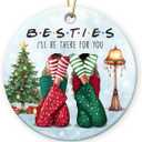 10 x Friendship Christmas Ornaments 2025 - Gifts for Friends Women, Bestie Ornament Christmas Tree Decorations, Friend Ornament as Hanging Decor, BFF Ornaments for Friends
