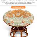 Papasan Cushion Cover Only, Water Resistant Papasan Chair Cushion Cover for Outdoor lndoor,Skin-Friendly Soft Machine Washable Unfading Zippered Cover (Sunflower Pattern, 50in)
