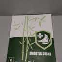 Bamboo Viscose Diabetic Socks for Women, 6 Pairs Non Binding Wide Top, Seamless Loose Cushion Socks for Swollen Feet (Medium, Multicolor)