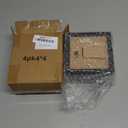 KINLINK 4x4 Picture Frame Black Set of 4, Wooden Square Photo Frames with Plexiglass for 4x4 without Mat for Table and Wall Display