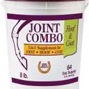 Horse Health Joint Combo Hoof & Coat, Glucosamin, Chrondroitin, Vitamin C, MSM, Biotin, Lysine, ZInc, Omega 3 and 6 Fatty Acids, 64 day supply