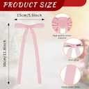 20 Pcs Velvet Bows for Christmas Tree - 5.9" x 11.81" Vintage Rustic Ribbon Bow Ornaments for Xmas Gift Wrapping Garland Wreath Window Fireplace Staircase Holiday Wedding Home Decor (20, Pink)