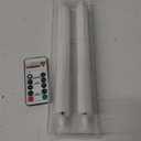 Homemory 2 Pcs White Flameless Taper Candles with Remote and Timer, Real Wax Made 9.6" Battery Operated Candle Stick Flickering, Led Taper Candles with Lifelike Flame for Indoor Home Decor