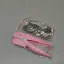 Single Hole Punch, with 30 Pcs Loose Leaf Binder Rings, 1/4" Hole Punches, 50% Labor Savings, Paper Hole Puncher, 15 Sheet Capacity, for Paper Cards Plastic Cardboard, Lightweight, Pink