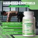 Magnesium Supplement Softgels, Easy Absorption Magnesium Glycinate 500mg, High Bioavailability Magnesium for Sleep & Calm Support, Nervous, Muscle & Bone Health 120 Softgels