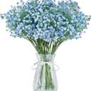 Babys Breath Artificial Flowers,18 Pcs Gypsophila Real Touch Flowers for Wedding Party Home Garden Decoration  Blue