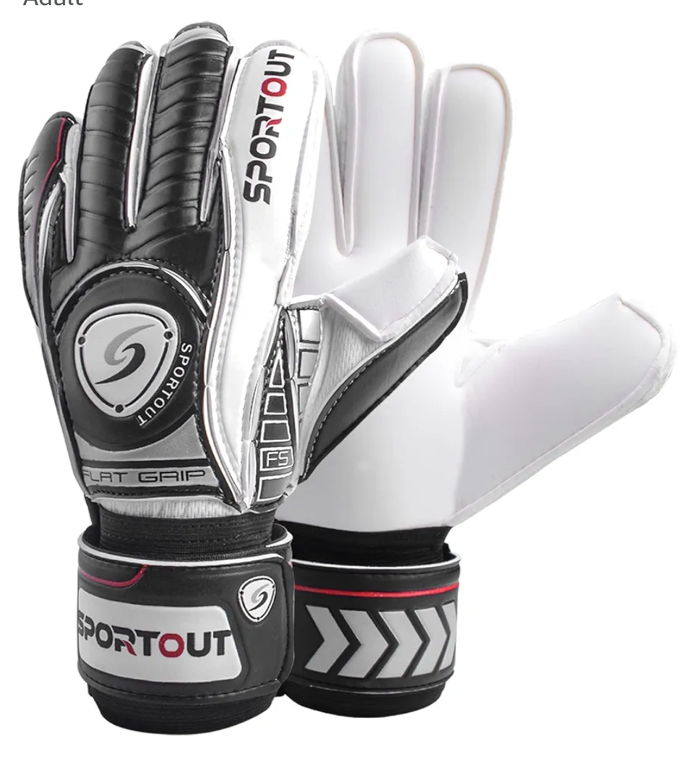 Sportout Goalkeeper Gloves with Finger Protect - Breathable Soccer Gloves, 4mm Latex, for Kids, Youth and Adult, 6