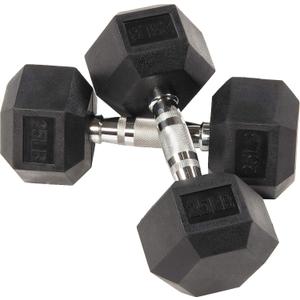 CQ Wellness Rubber Encased Hex Dumbbell in Pairs