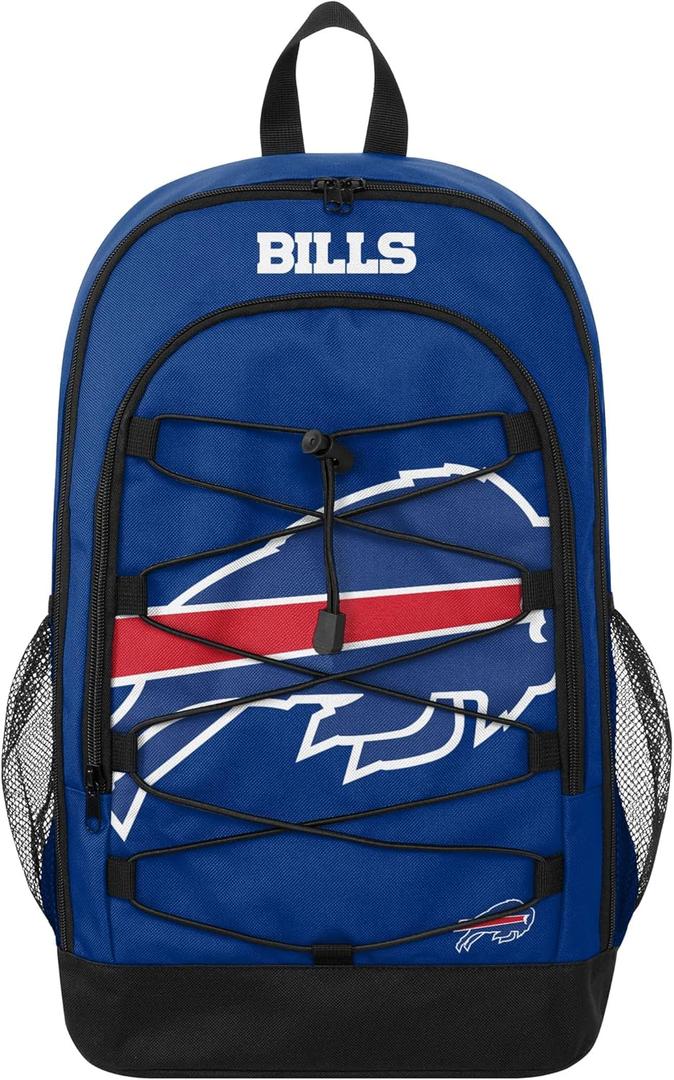 Buffalo Bills NFL Big Logo Bungee Backpack (One Size, Team Color)
