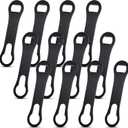 Remerry 12 Pcs Bottle Opener and Pour Spout Remover Flat Bar Key Stainless Steel Bar Speed Opener for Wine Bottle Double Ended Beer Bartenders Kitchen (Black)