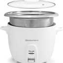 Elite Gourmet ERC-2020 Electric Rice Cooker with Stainless Steel Inner Pot Makes Soups, Stews, Grains, Cereals, Keep Warm Feature, 20 Cups Cooked (10 Cups Uncooked), White