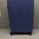 Kono Lightweight 24 Inch Expandable Luggage with Quiet Spinner Wheels TSA Lock, Scratch and Drop Resistant PC+ABS Hardside Durable Medium Checked Suitcase, Navy Blue