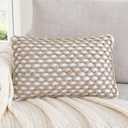 Boho Living Jada Decorative Throw, Includes Accent, Premium Woven Design, Living Room Dcor, (1) 12" x 20" Pillow Cover with Insert, White