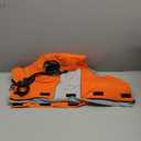 SUNFURA Dog Jacket, Large Dog Coat with Harness Built in, Warm Pet Winter Jacket Zippered Snow Coat with Furry Collar, Waterproof Fleece Snowsuit for French Bulldog, Orange Large