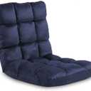 FLOGUOR Indoor 5-Position Adjustable Floor Chair with Back Support Folding Padded Gaming Sofa Chair, Lounge Chair for Adults Video Gaming, Perfect for Meditation, Reading QL050-NA