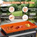 2 x 36" Silicone Griddle Mat for Blackstone, Heavy Duty Food Grade Silicone Around Grill Mat, 36 Inch Blackstone Griddle Cover, Upgraded Edge-Full Cover, with One Grease Cup, Suitable for All 36" Grill