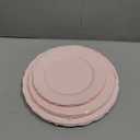 Vintage Collection Blush Plastic Plates Combo Set - 10.25"(7 Pieces), 9"(10 Pieces), 7.5", (5 Pieces ) - Ideal for Weddings, Anniversaries, Birthdays & Special Celebrations