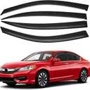 Canvcle Accord Rain Guards - Window Visors for Honda Accord 2013-2017, Outside-Mount Tape-On Side Window Wind Deflectors for Accord Accessories, Vent Visors Shades Rainproof 4PCS