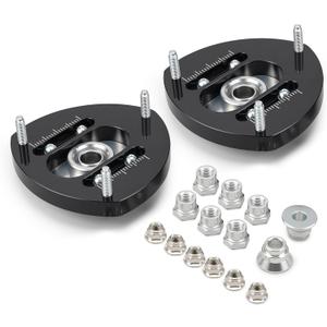 Bevinsee Adjustable Front Camber Plates Compatible with VW Golf MK7 Black