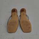 Gorfen Women's Kitten Heel Sandals Square Toe Slip on Flip Flop Heels 2 Inch Thong Sandals Party Dress Heeled Sandals 8.5