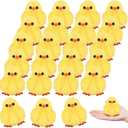 50Pcs Plush Chicks Keychain Large Fluffy Chicks Realistic Plush Chick Keychain Plu-sh Pendant Easter Keyrings for Halloween, Christmas, Easter,Party Favors,Gift Bag Filler