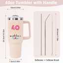 40th Birthday Gifts Women, Funny 1986 40th Birthday Gifts For Women Her, 40th Birthday Decorations For Woman, Turning 40 Year Old Bday Gifts for Woman, 40 and Fabulous 40oz Tumbler Cup Coffee Mug