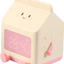 Cute Milk Box Alarm Clock for Kids, Digital Children's Wake Up Clock, 5 Minute Alarm, Rechargeable for Bedroom Decor, Birthday Gift