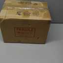 Amber Plug in Pendant Light, Mid Century Modern Hanging Light with Plug in Cord Ribbed Glass Shade, Vintage Gold Hanging Lamps for Living Room, Bedroom, Kitchen, Dining Room