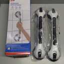 TAILI Shower Grab Bar 2 Pack Suction Grab Bars for Bathtubs and Showers, Heavy Duty Shower Handle Removable Shower Handrails for Seniors and Elderly, Bathroom Safety Grip No Drilling Waterproof, Black (16.8")