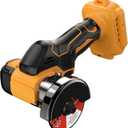 3 Inch Cut Off Tool for de-walt 20V Battery, Tile Cutter 19500RPM, 3 Saw 3 Blades for Metal, Wood, Tile and Plastic, Removable Dust Cover, Tools Only (Yellow for Dewalt)