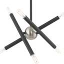Livex Lighting 6 Light Scandinavian Gray Mini Chandelier (12.5"L x 12.5"W x 44.5"H)