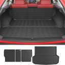 powoq Cargo Mat Compatible with 2016-2022 Lexus RX350 RX450H Trunk Mat Cargo Liner All Weather Protection TPE Backrest Trunk Liner Replacement for 2016-2022 Lexus Accessories (Trunk Mat+Backrest Mat)