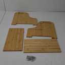 VaeFae Bamboo 2 Step Stool with Non-Slip Step Treads and 2 Cutout Handles (Natural)