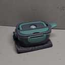 Electric Lunch Box Food Heater, 3 in 1 Ultra Quick Heated Lunch Boxes for Adults, 12V/24V/110V Portable Food Warmer for Car/Truck/Office With Fork Spoon and Insulated Carry Bag (Gray)