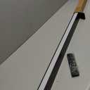 Black ceiling light LED, modern and simple, long strip ceiling surface installation, suitable for living room, bedroom, corridor and kitchen, remote control to switch color and brightness, 47.2inches