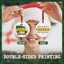 2 x Bus Driver Appreciation Ornament - Thank You Gifts for School Drivers or Monitor with Inspirational Message, End of Year or Holiday Bus Driver Gift