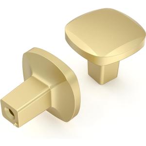 Asidrama 10 Pack Brushed Gold Cabinet Knobs Heavy-Duty Solid Kitchen Cabinet Pulls Gold Dresser Drawer Hardware for Cupboard
