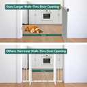 Babelio Baby Gate for Stairs, Kitchen & Doorways, 26-43" W 28" H No Bottom Bar| Easy Installation| One-Handed Operation| Auto-Close| Hardware Mount (Drill Needed) Safety Dog/Pet Gate Indoor (Grey)