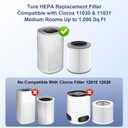 2 Pack 12030 & 11030 Replacement Filter, 1000 Sq. Ft. Capacity, Fit for Clorox Medium Room 11030 & 11031 Air Cleaner, Part #12030, 3-stage Filtration, H13 True HEPA, Activated Carbon Filter