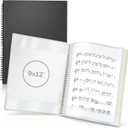CRANBURY Sheet Music Folder 9x12 - Dual Use Music Holder (Black), Store Pages Inside 24 Protective Sleeves or Annotate Exposed Pages, Music Binder with Spiral Binding Stays Opens and Lays Flat